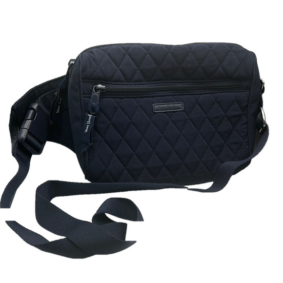 Vera Bradley Handbags - Vera Bradley Black Quilted belt Bag with Adjustable Strap